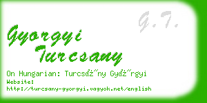 gyorgyi turcsany business card